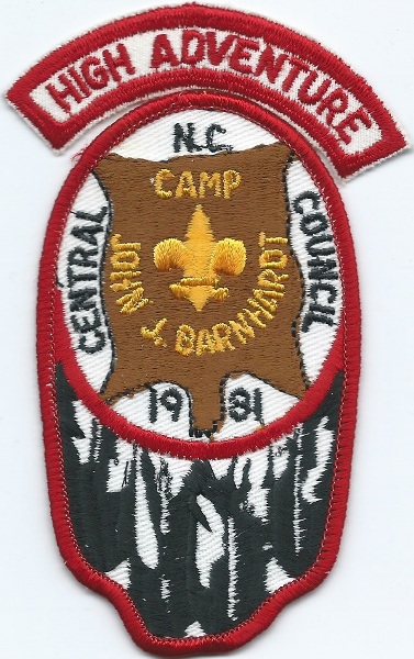 1981 Camp John J. Barnhardt - High Adventure Rocker