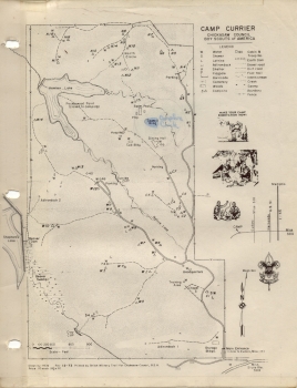 1973 Camp Currier - Paper Map