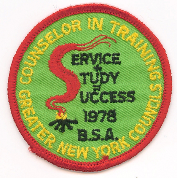 Greater New York Councils Counselor In Training 1978